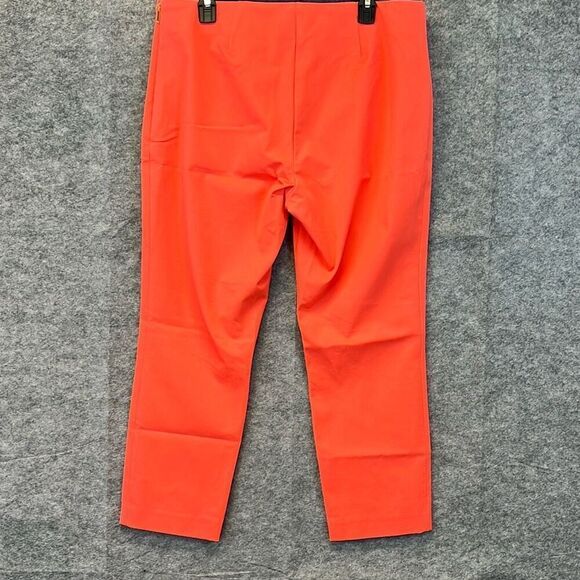 NWT LAUREN RALPH LAUREN Women’s Ankle Pants 14 Side Zip Stretch Slim Fit Coral - Picture 10 of 15